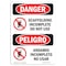 Signmission Safety Sign, OSHA Danger, 10" Height, Rigid Plastic, Scaffolding Incomplete Do Not Use Spanish OS-DS-P-710-VS-1572 - alternate 1